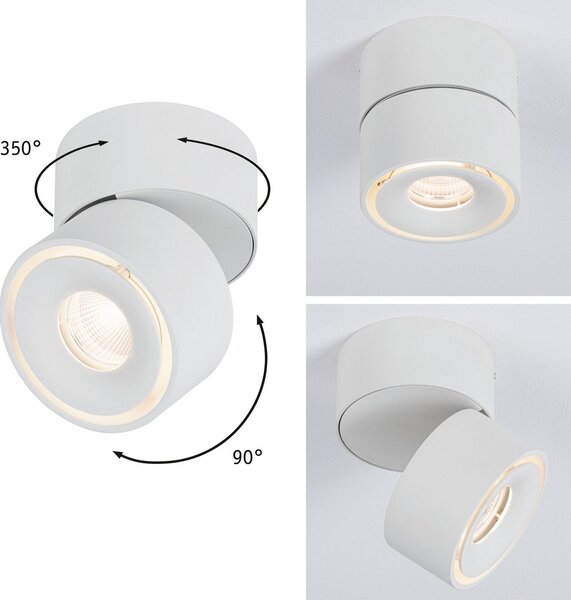Paulmann Spircle LED reflektor za površinsko montažo bela mat, Bela, Dnevna soba / jedilnica, Kovina, Sodobni