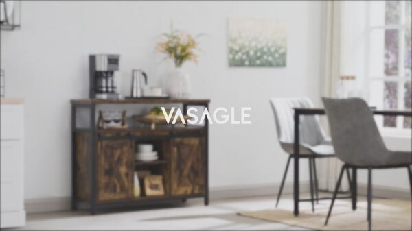 Omarica za jedilnico, 100 x 33 x 80 cm, rustikalno rjava | VASAGLE
