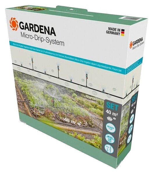 Gardena Micro-Drip Set za zalivanje (Ustrezno za: Zelenjavne in cvetlične gredice do 40 m²)