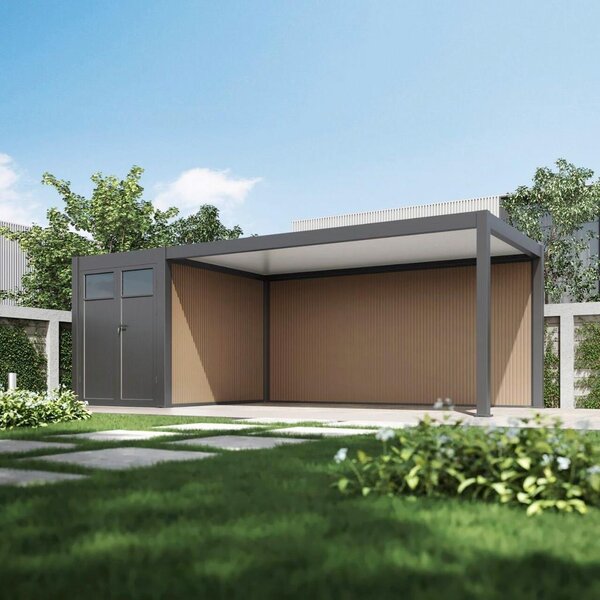 Gardenson Nadstrešek Za Avto Pergoline, Antracit, 3x7,2m