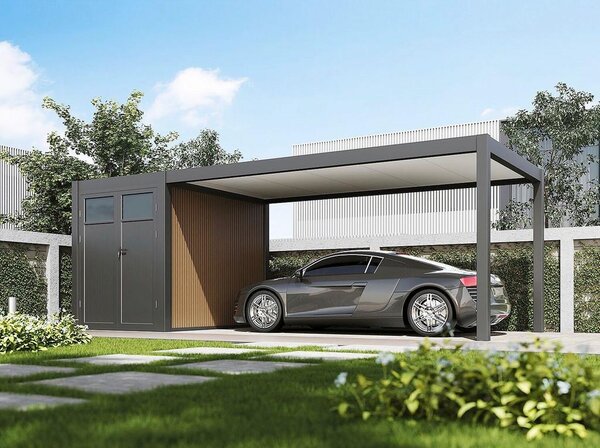 Gardenson Nadstrešek Za Avto Pergoline, Antracit, 3x7,2m