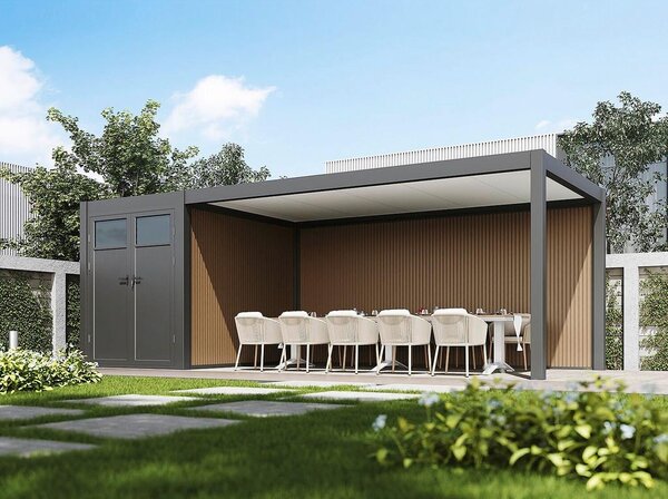 Gardenson Nadstrešek Za Avto Pergoline, Antracit, 3x7,2m