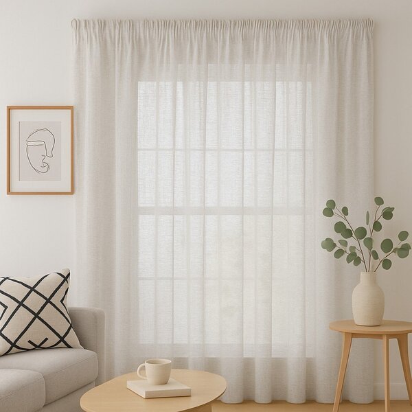 Kremno bela zavesa 140x250 cm Drimar – Restilo