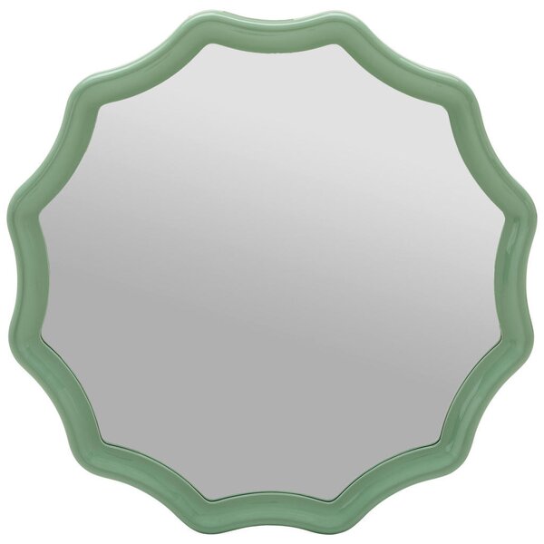 STENSKO OGLEDALO, 100/100/4,5 cm steklo, leseni material