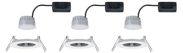 Paulmann LED vgradna točka Nova Coin 3 bela okrogla z možnostjo zatemnitve, zatemnjen, Bela, Hodnik, Kovina, Sodobni, Vgradne svetilke okrogle