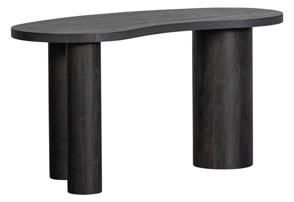 Temno rjava stranska mizica v borovem dekorju 70x150 cm Maan – WOOOD
