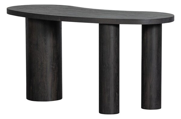 Temno rjava stranska mizica v borovem dekorju 70x150 cm Maan – WOOOD