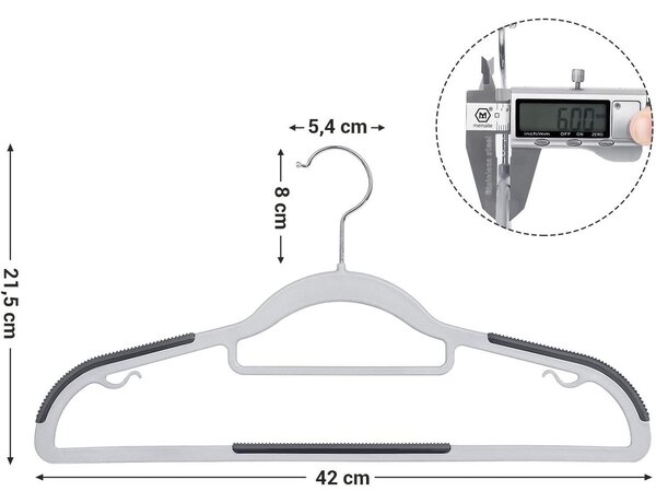Nedrseči obešalniki za oblačila 30 kos, širina 42 cm | SONGMICS