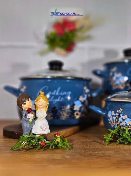 Komplet emajlirane posode Cooking delight 5-delni