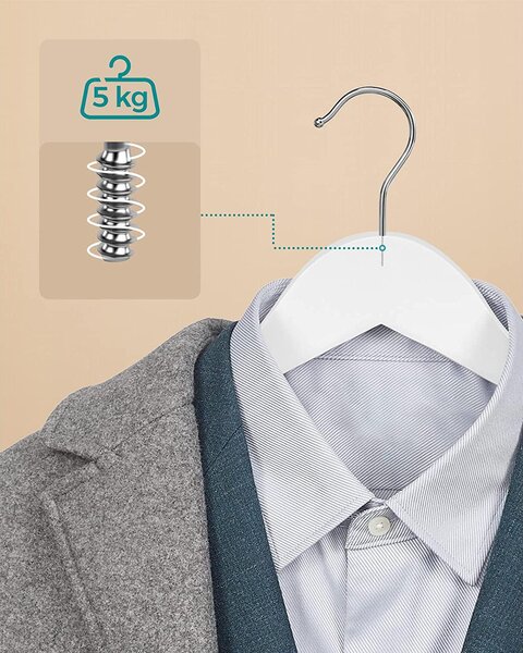 Javorjevi obešalniki z naramnicami, paket 20 | SONGMICS