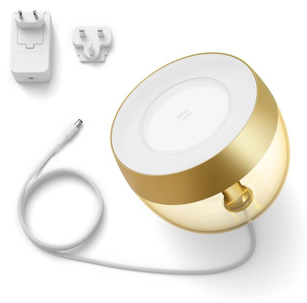 Philips Hue Namizna svetilka Iris WACA LED, zlata, zatemnjen, Zlata / medeninasta, Dnevna soba / jedilnica, Plastika, Sodobni