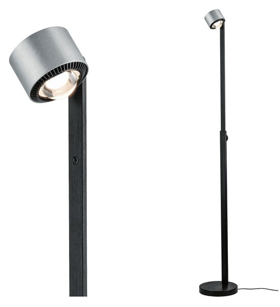 Paulmann LED talna svetilka Aldan, kovinska, nastavljiva, z možnostjo zatemnitve, zatemnjen, Črna, Dnevna soba / jedilnica, Kovina, Sodobni, Svetilka za branje
