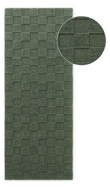 Temno zelen ročno tkan volnen tekač 80x200 cm Scala – Villeroy&Boch