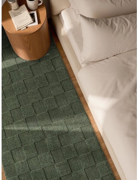 Temno zelen ročno tkan volnen tekač 80x200 cm Scala – Villeroy&Boch