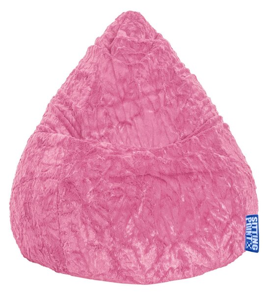 VREČA ZA SEDENJE FLUFFY L, pink tekstil