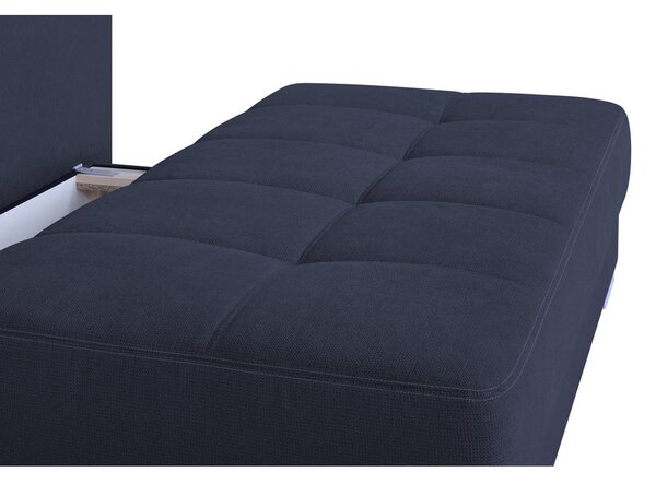 ZOFA S POSTELJNO FUNKCIJO, temno modra tekstil, leseni material