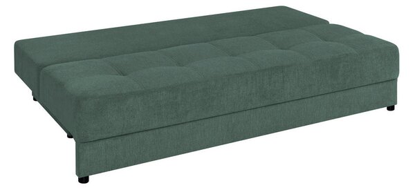ZOFA S POSTELJNO FUNKCIJO, barve petroleja tekstil, leseni material
