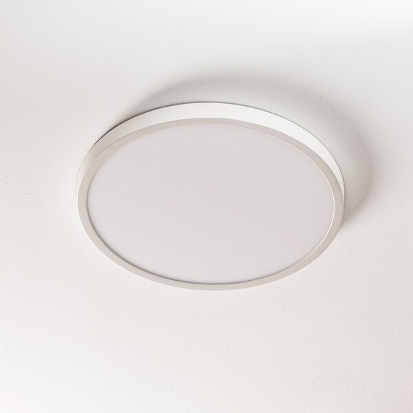 ORION LED stropna svetilka Lero, zatemnitvena, 30W, Ø 40cm, zatemnjen, Bela, Dnevna soba / jedilnica, Kovina, Sodobni
