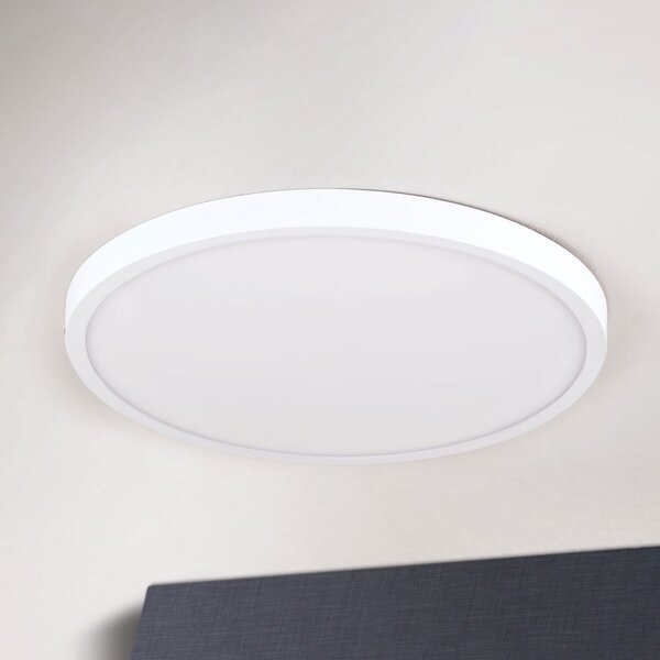 ORION LED stropna svetilka Lero, zatemnitvena, 30W, Ø 40cm, zatemnjen, Bela, Dnevna soba / jedilnica, Kovina, Sodobni