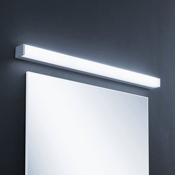 Lindby LED kopalniška svetilka Klea, 90 cm, krom, kovina, IP44, Kovinska, Kopalnica, Kovina, Sodobni