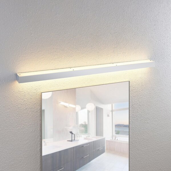 Lindby LED stensko kopalniško svetilo Layan, 120 cm, krom, kovina, Kovinska, Kopalnica, Kovina, Sodobni