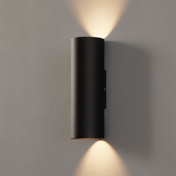Wever & Ducré Lighting WEVER DUCRÉ Ray mini 2.0 stenska svetilka črna, zatemnjen, Črna, Dnevna soba / jedilnica, Kovina, Sodobni