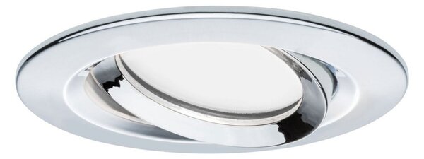 Paulmann LED-reflektor Nova Plus Coin, 3-delni, okrogel, krom, 2.700 K, IP65, zatemnjen, Krom, Hodnik, Kovina, Sodobni, Vgradne svetilke okrogle