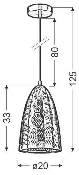 VISEČA NIHALNA SVETILKA Bene 20/20/130 cm E27