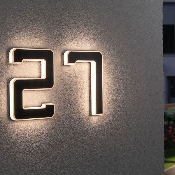 Paulmann LED sončna hiša številka 6, Črna, Plastika, Sodobni
