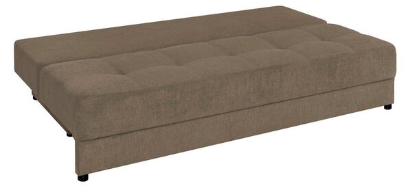 ZOFA S POSTELJNO FUNKCIJO, rjava tekstil, leseni material
