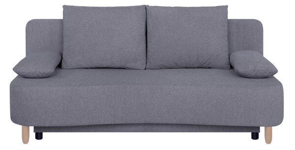 ZOFA S POSTELJNO FUNKCIJO, mocha rjava tekstil, leseni material