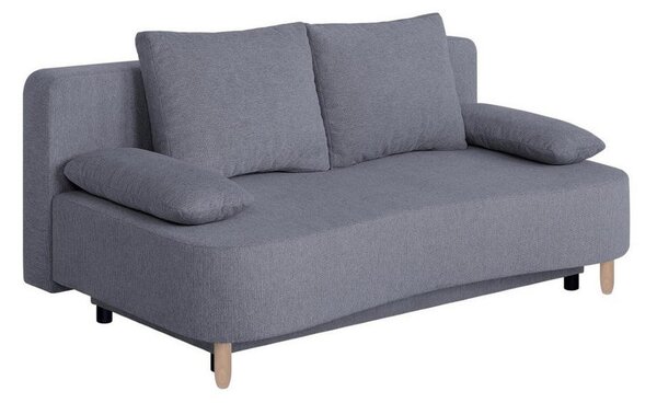 ZOFA S POSTELJNO FUNKCIJO, mocha rjava tekstil, leseni material