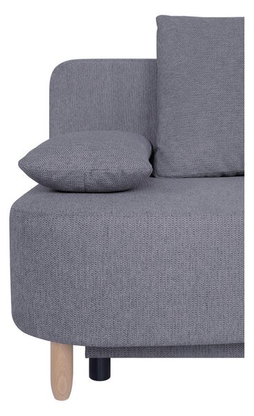 ZOFA S POSTELJNO FUNKCIJO, mocha rjava tekstil, leseni material