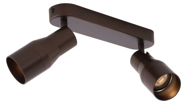 Okrogel stropni reflektor temno bronaste barve GU10 50 mm 2-lučni - Stanley