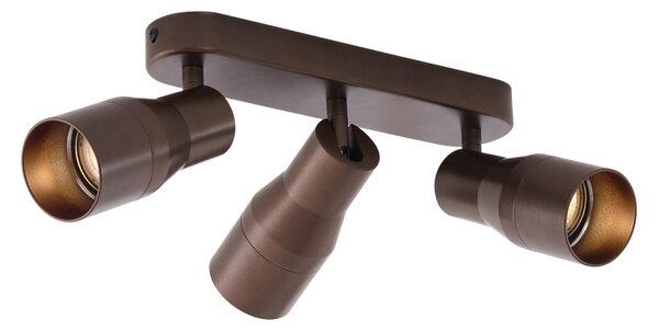 Okrogel stropni reflektor temno bronaste barve GU10 50 mm 3-lučni - Stanley