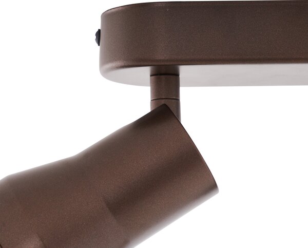 Okrogel stropni reflektor temno bronaste barve GU10 50 mm 3-lučni - Stanley