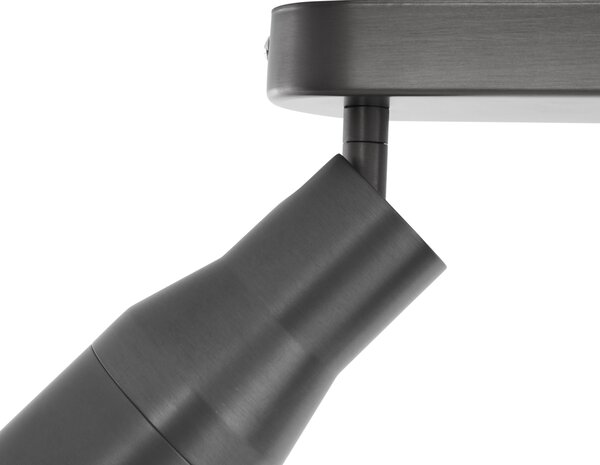 Okrogel stropni reflektor kovinsko sive barve GU10 50 mm 3-lučni - Stanley