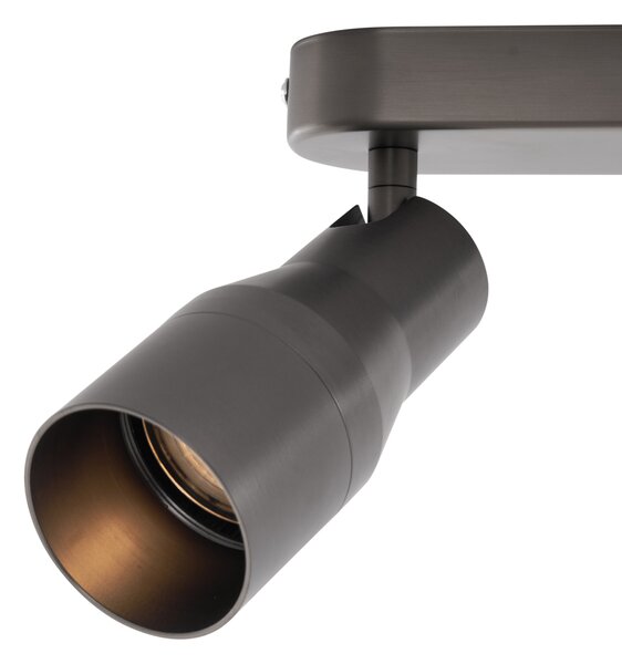 Okrogel stropni reflektor kovinsko sive barve GU10 50 mm 2-lučni - Stanley