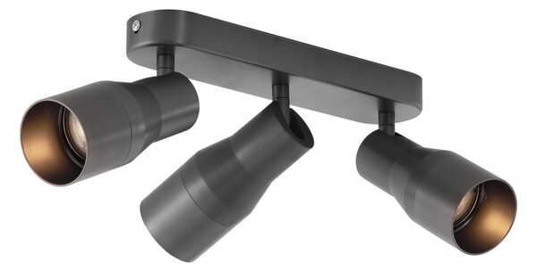 Okrogel stropni reflektor kovinsko sive barve GU10 50 mm 3-lučni - Stanley