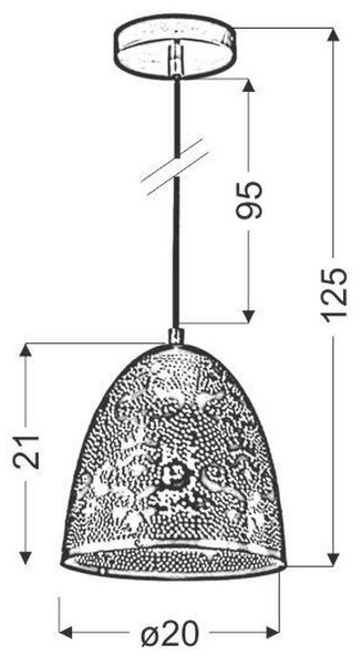 VISEČA NIHALNA SVETILKA Bene 20/20/125 cm E27