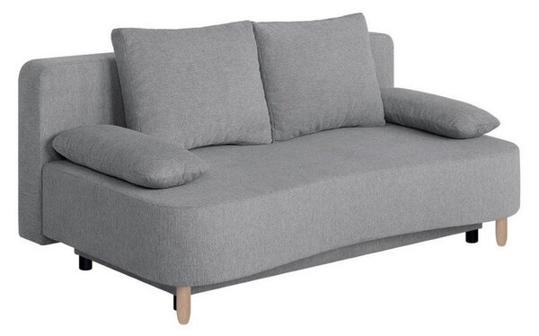 ZOFA S POSTELJNO FUNKCIJO, rjavosiva tekstil, leseni material