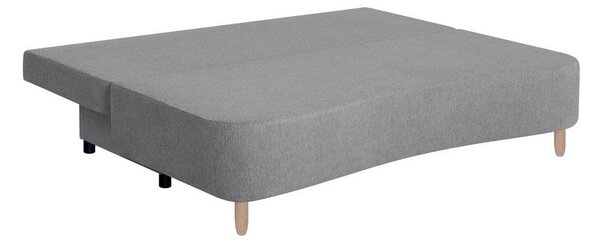 ZOFA S POSTELJNO FUNKCIJO, rjavosiva tekstil, leseni material