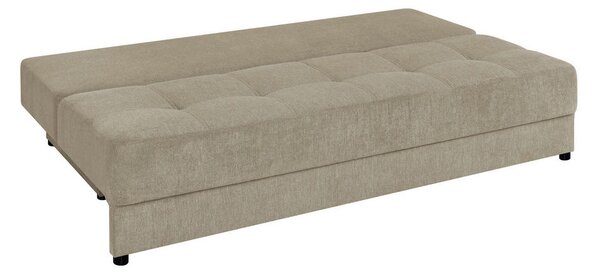 ZOFA S POSTELJNO FUNKCIJO, bež tekstil, leseni material