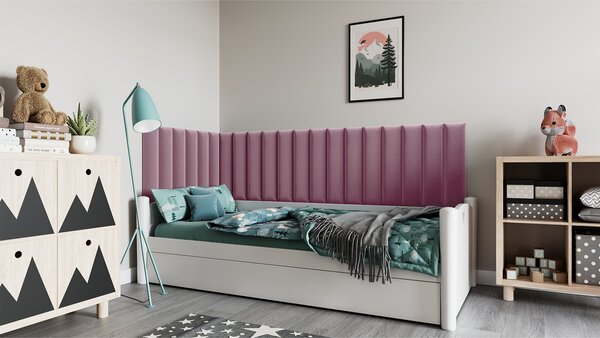 Visi oblazinjen panel QUADRATTA 20x60 cm - več barv Barva: Svetlo siva