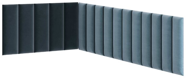 Tapecirani stenski panel QUADRATTA 20 x 50 cm – moder Barva: Modra