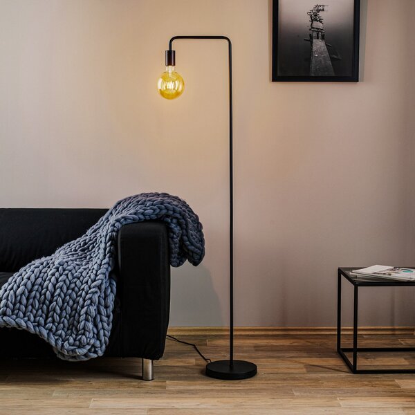 Trio Lighting Talna svetilka Diallo brez senčila črna mat, Črna, Dnevna soba / jedilnica, Kovina, Sodobni