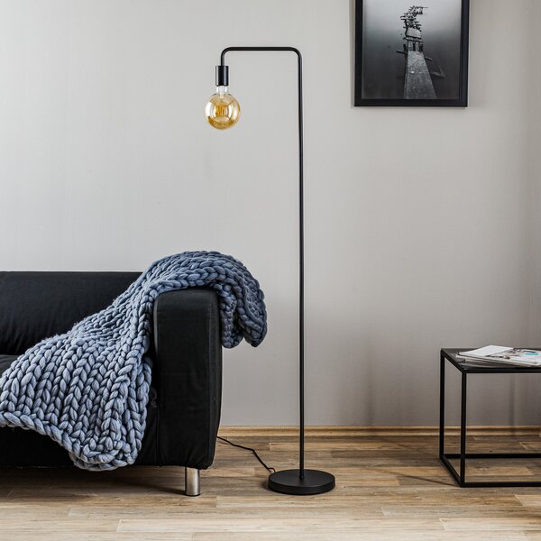Trio Lighting Talna svetilka Diallo brez senčila črna mat, Črna, Dnevna soba / jedilnica, Kovina, Sodobni