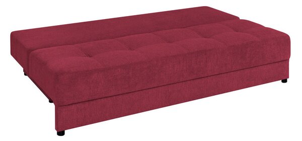 ZOFA S POSTELJNO FUNKCIJO, barve gozdnih sadežev tekstil, leseni material