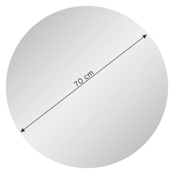 STENSKO OGLEDALO, 70/70/7 cm steklo