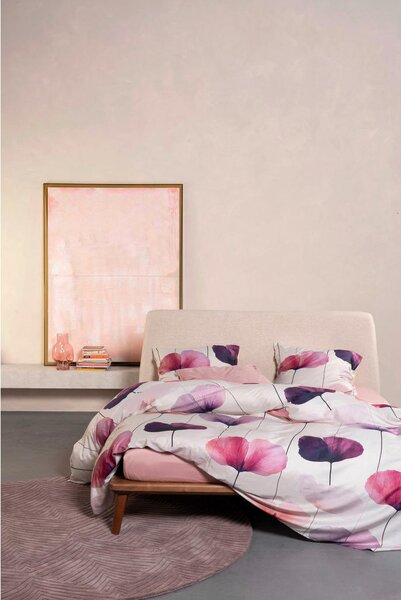 POSTELJNINA 135/200 cm saten pink